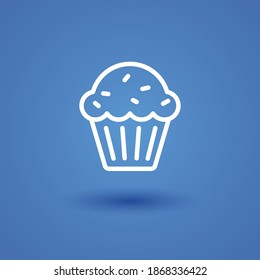 cake line icon, outline vector illustration.