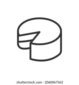 Cake line icon. Web symbol for web and apps. Sign design in outline style. Cake stroke object.