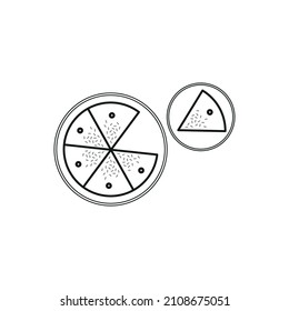 Cake linear icon. Contour symbol. Vector isolated outline