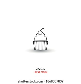 Cake in a linear style.