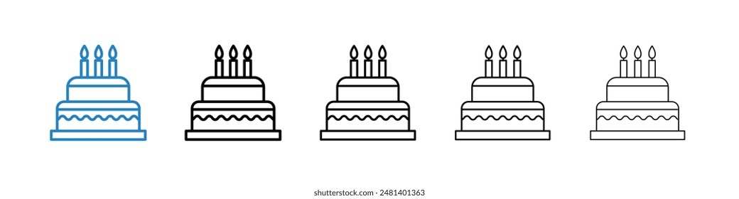 Cake liner icon vector set.