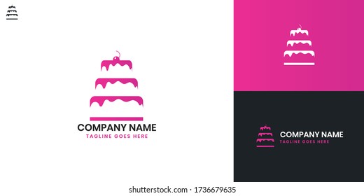 Cake Logo - All elements on this template are editable with vector software