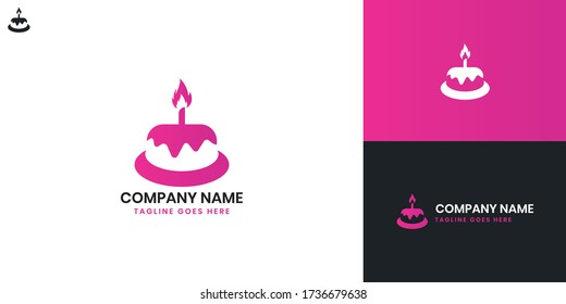 Cake Logo - All elements on this template are editable with vector software