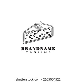 cake logo cartoon design icon black modern isolated vector unique