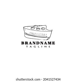 cake logo cartoon design template icon black modern isolated vector illustration