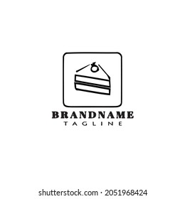 cake logo cartoon design template icon black modern isolated cute illustration