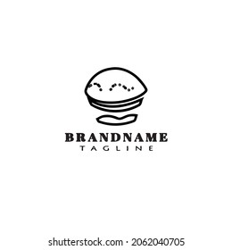 cake logo cartoon design template icon black modern isolated illustration