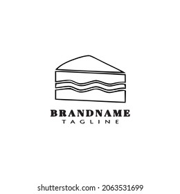 cake logo cartoon design template icon black modern isolated vector