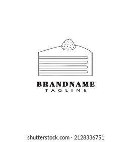 cake logo cartoon design template icon modern isolated vector illustration