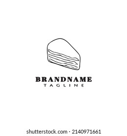 cake logo cartoon design template icon black modern isolated vector