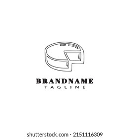 cake logo cartoon design template icon black modern isolated vector
