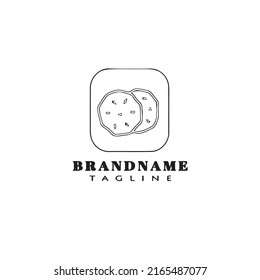 cake logo cartoon design template icon black modern isolated vector unique