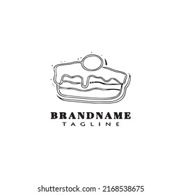 cake logo cartoon design template icon modern isolated vector illustration
