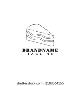cake logo cartoon design template icon black modern creative vector illustration