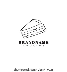 cake logo cartoon design template icon black modern vector illustration
