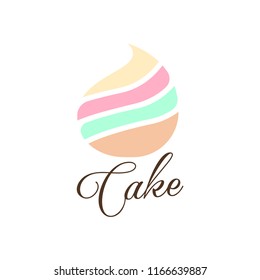cake logo design, abstract logo design