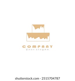 Logotipo de la panadería del diseño del logotipo de la torta