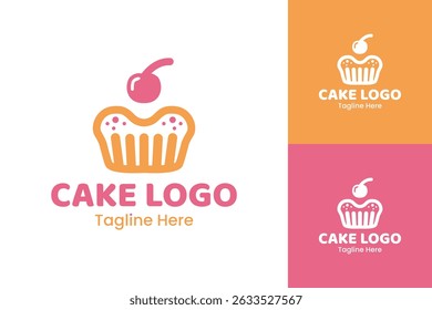 Cake Logo Design Bakery Cake Logo for Sweet Dessert Branding