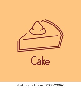 Cake logo design. Cake logo symbol design.
