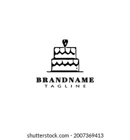 cake logo design template icon modern vector illustration