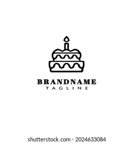 cake logo design template icon modern vector illustration
