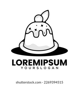 cake logo design template vector