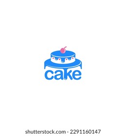 Cake Logo design vector art ilustration