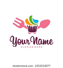 Cake logo design vector. Icon Symbol. Template Illustration