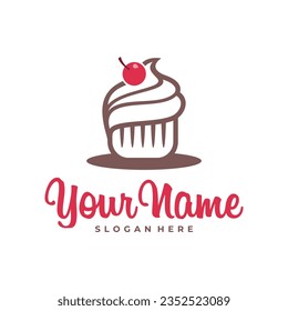 Cake Logo Design Vektor. Symbol. Vorlagendarstellung