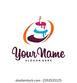 Cake logo design vector. Icon Symbol. Template Illustration