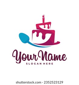Cake logo design vector. Icon Symbol. Template Illustration