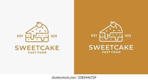 Cake logo design vector illustration
