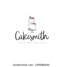 Cake Logo Design  for Wedding