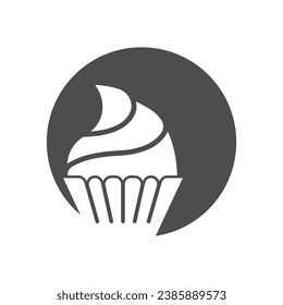 Cake logo icon design illustration
