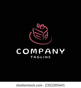 Cake logo icon design template