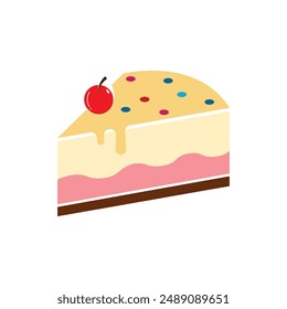 Cake logo icon vector illustration template