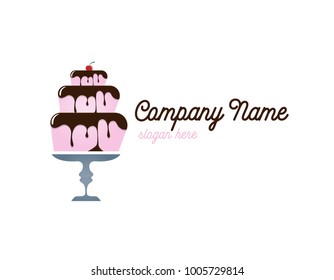 Cake logo illustration
