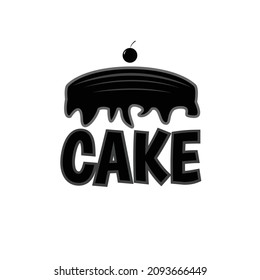 ilustración del logotipo del pastel, se adapta a su marca