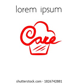 cake logo, simple logo concept for design purposes.