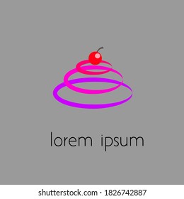 cake logo, simple logo concept for design purposes.