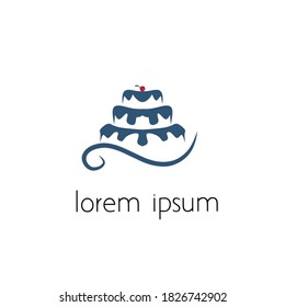 cake logo, simple logo concept for design purposes.