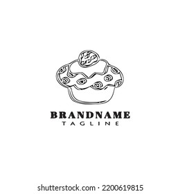 cake logo simple design template icon black modern isolated vector illustration