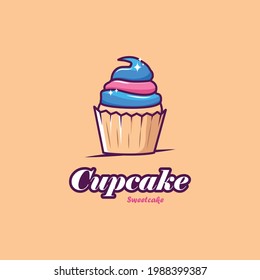 Cake logo template design vector concept