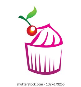 Cake logo template vector icon design