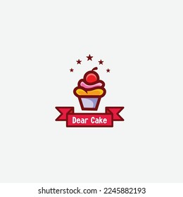 cake logo vector design  illustration template