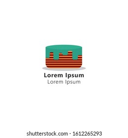 cake logo vector illustration. cake shop logo icon. 