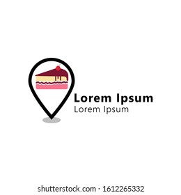 cake logo vector illustration. cake shop logo icon. 