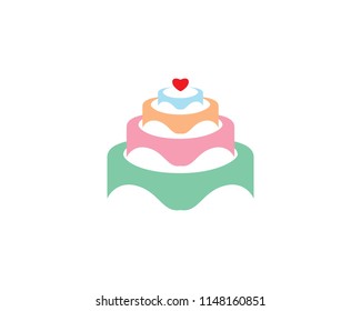 Cake logo vector ilustration template