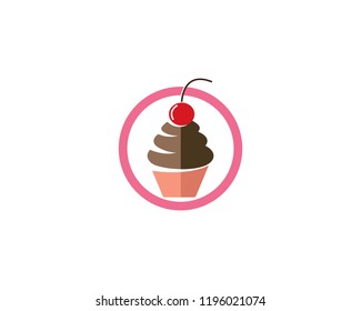 Cake logo vector ilustration template
