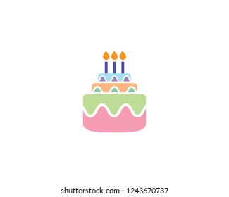 Cake logo vector ilustration template